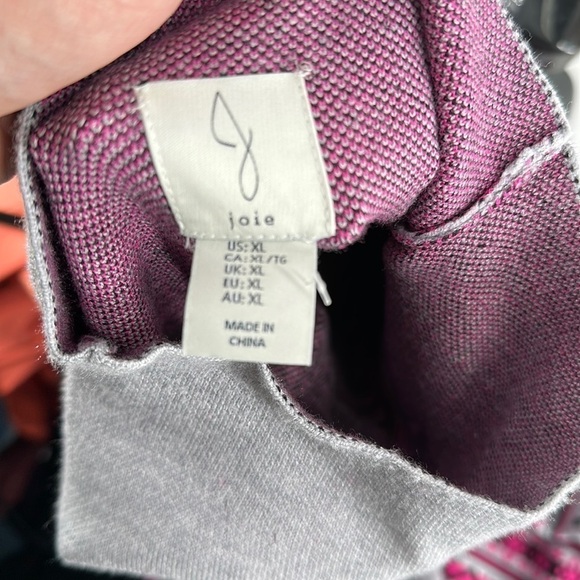 Joie Fair Isle Nordic Style Knit Sweater boxy cabin cottage mountains sz xl NWT - Picture 4 of 12